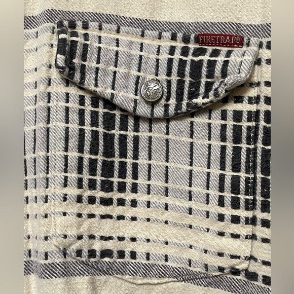 VINTAGE Firetrap Woven Shacket, Sz M - Picture 4 of 7